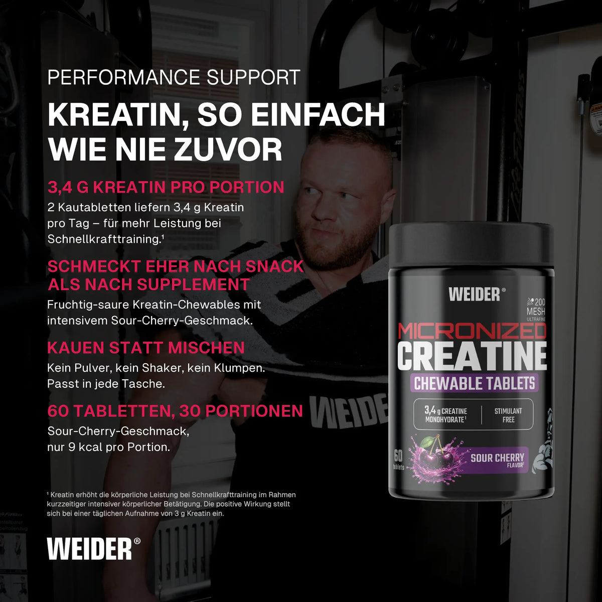 Micronized Creatine Chewable Tablets